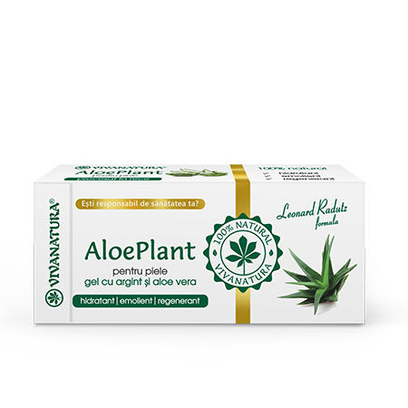 Aloe Plant - gel cu argint si Aloe Vera 20 ml, Vivanatura