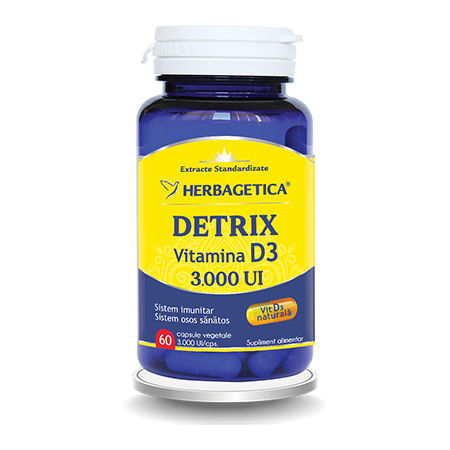 Detrix Vitamina D3 3000 UI 60 cps, Herbagetica