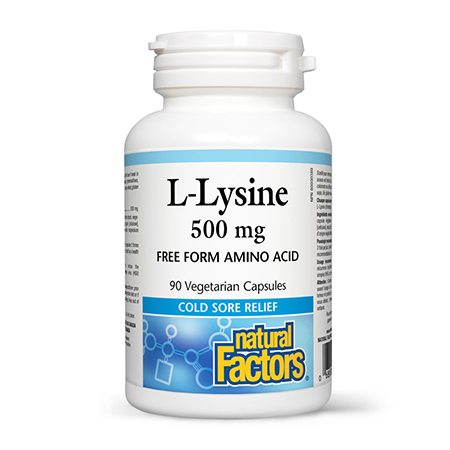 L- Lizina (Lysine) 500mg 90 cps, Natural Factors