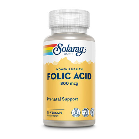 Folic Acid 800mcg 30 cps, Solaray