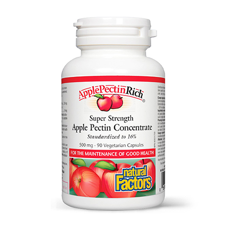 Apple Pectin - Pectina concentrata din mar 500mg 90 cps, Natural Factors