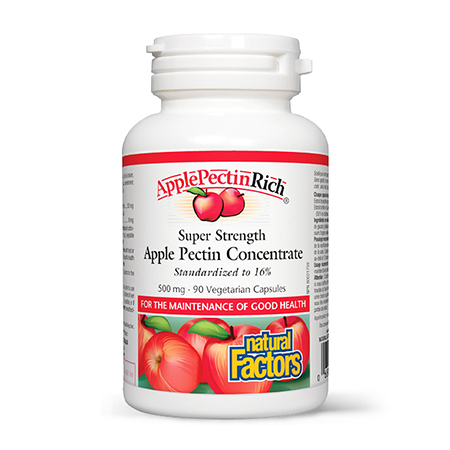 Apple Pectin - Pectina concentrata din mar 500mg 90 cps, Natural Factors