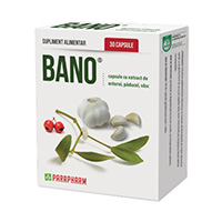 Bano Capsule cu Extract de Usturoi, Paducel si Vasc 30 cps, Parapharm