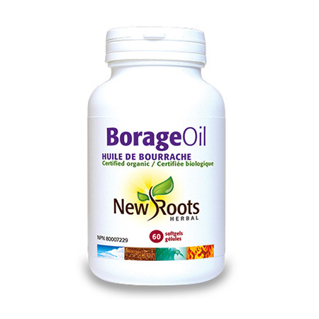 Borage Oil pur 1000mg 60 cps, New Roots