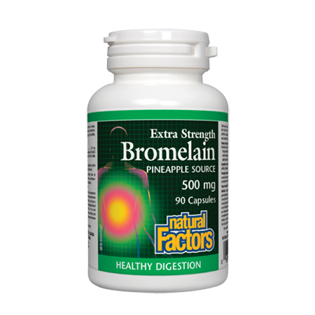 Bromelain (Bromelaina) forte 500mg 90 cps, Natural Factors