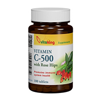 Vitamina C 500mg  cu macese 100 cpr, Vitaking