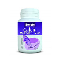 Benefe Calciu Magneziu Zinc 30 cp