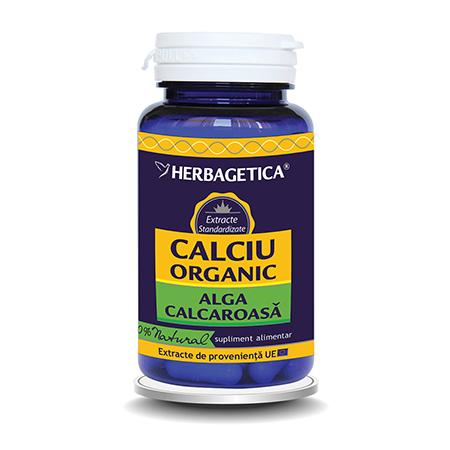 Calciu Organic Alga calcaroasa 30 cps, Herbagetica