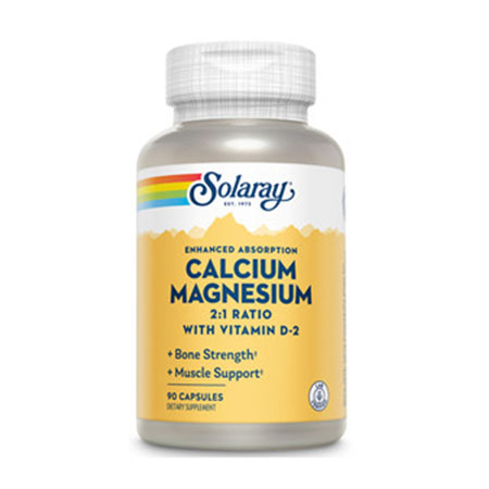 Calcium Magnezium with Vitamin D 90 cps, Solaray