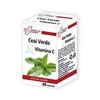 Ceai verde cu Vitamina C 30 cps, Farmaclass