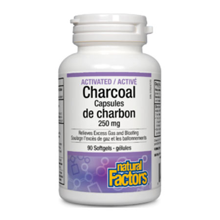 Activated Charcoal (Carbune Activat) 250mg 90 cps, Natural Factors