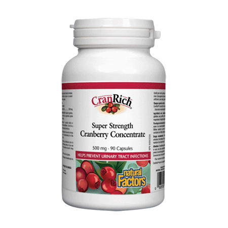 Super Strength Cranberry Concentrate (extract concentrat de cranberry) 500mg 90 cps, Natural Factors