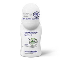 Deodorant natural roll-on Neutrino unisex 50 ml, Vivanatura