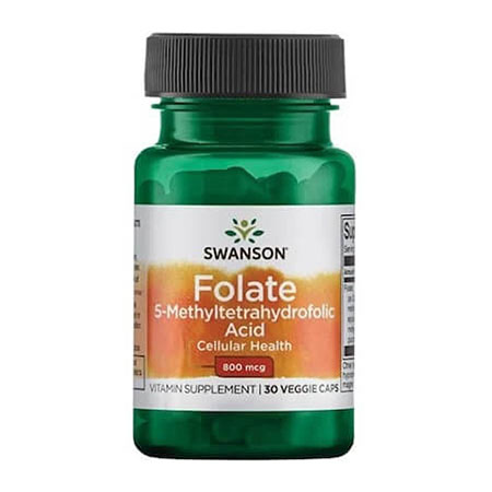 Ultra Folate (Acid-5-Metiltetrahidrofolic 800mcg 30 cps, Swanson