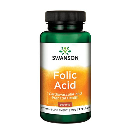 Acid folic 800mcg 250 cps, Swanson