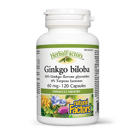Ginkgo Biloba forte 60mg 120 cps, Natural Factors
