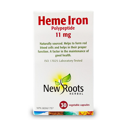 Heme Iron (fier Heme) 30 cps, New Roots