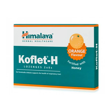 Koflet H-portocale 12 pastile, Himalaya