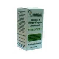 Omega - 3 & Omega - 6 vegetal pentru copii inteligenti 60 cps, Hofigal