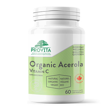 Organic Acerola Vitamin C 60 cps, Provita Nutrition