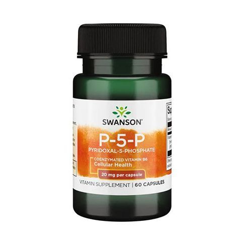 P-5-P (Pyridoxal-5-Phosphate) Vitamina B6 20mg 60 cps, Swanson