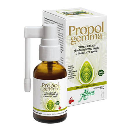 Propolgemma Spray fara alcool adulti si copii 30 ml, Aboca