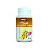 Benefe Propolis Vitamina C cu Echinacea 50 cp