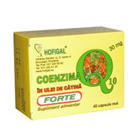 Coenzima Q10 in ulei de catina forte 30mg 40 cps, Hofigal