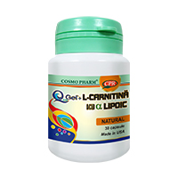 Q10 Gel + L-Carnitina +  Acid Alfa Lipoic 30 cps, Cosmo Pharm