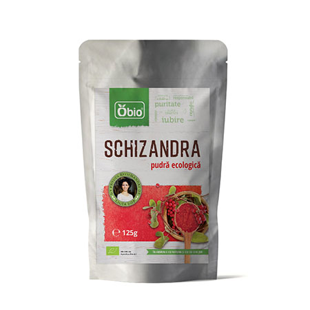 Schizandra fructe deshidratate raw bio 125g, Obio
