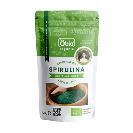 Spirulina pulbere bio 125g, Obio