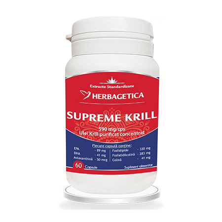 Supreme Krill Omega3 Forte 60 cps, Herbagetica 