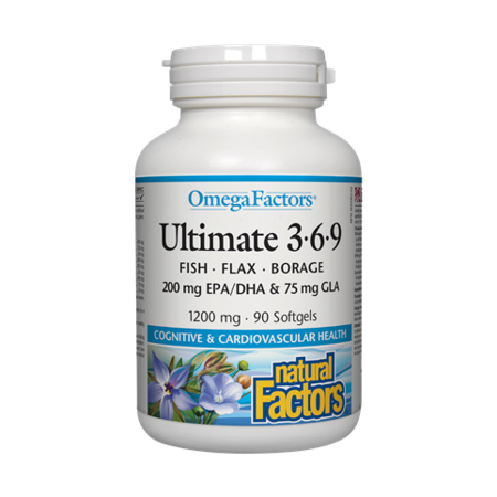 Ultimate 3-6-9 1200 mg 90 gelule, Natural Factors