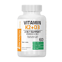 Vitamina K2 + Vitamina D3 60 cps, Bronson