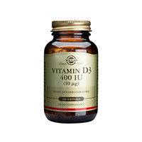 Vitamina D3 400IU 100 softgels, Solgar