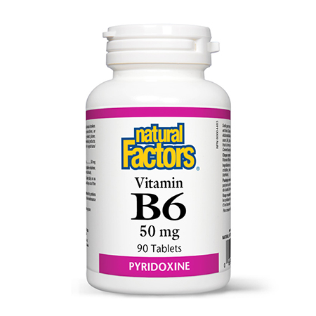 Vitamina B6 (Piridoxina) 50mg 90 tbl, Natural Factors