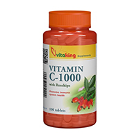 Vitamina C 1000mg cu macese 100 cpr, Vitaking 