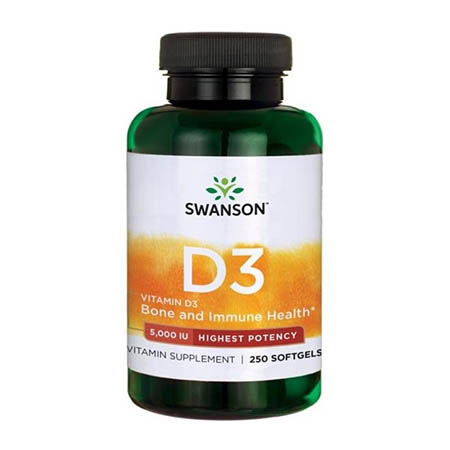 Vitamina D3 5000UI 250 cps, Swanson