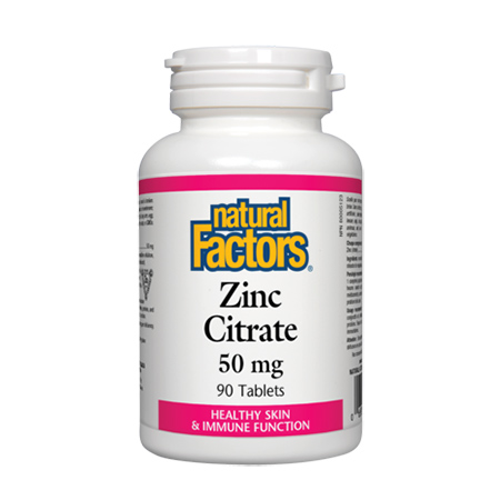 Zinc Citrate 50 mg 90 tbl, Natural Factors